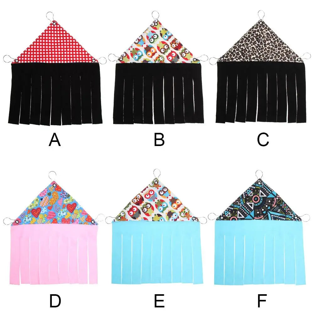 Small Animal Sleeping Bed Pet Tassel Tent Squirrel Hammock Guinea Pig Hideout Hideaway Corner House Hamster Nest