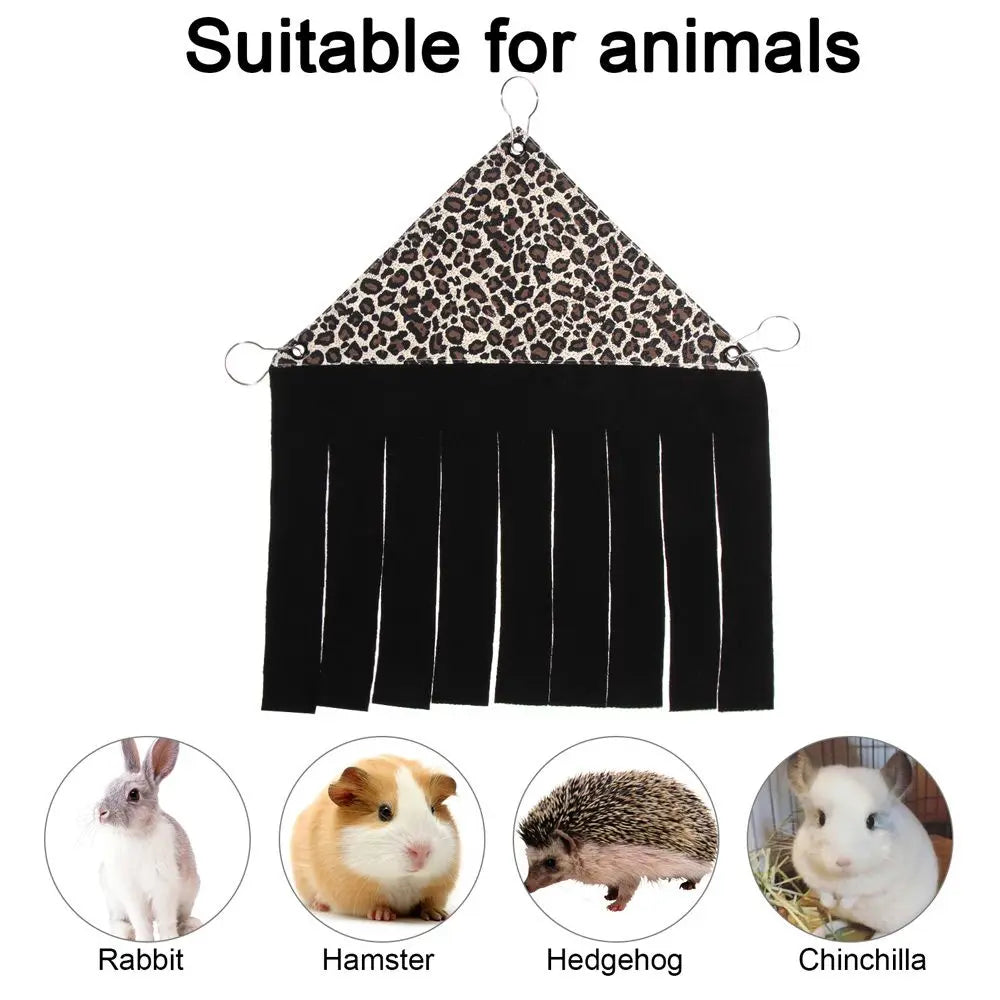 Small Animal Sleeping Bed Pet Tassel Tent Squirrel Hammock Guinea Pig Hideout Hideaway Corner House Hamster Nest