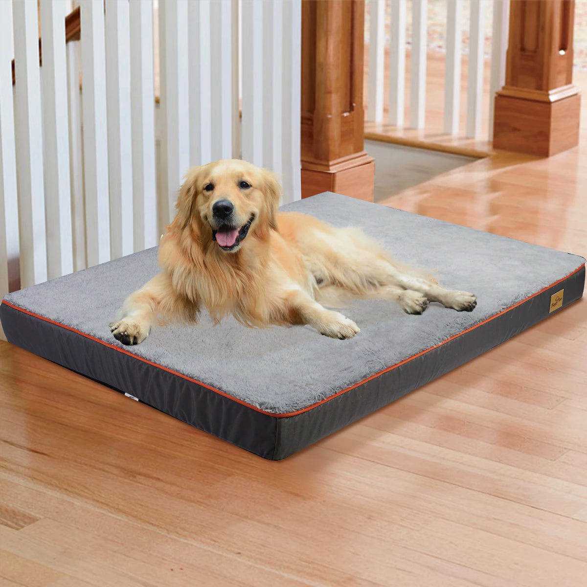 Large orthopedic dog bed with memory foam