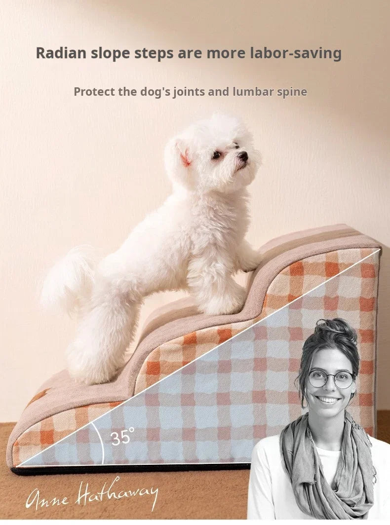 Pet Ramp High Density Foam Dog Secure Stairs Dog Gate Non-Slip Pet Steps for Older Dogs pet with Joint Pain Sofa Bed Ladder