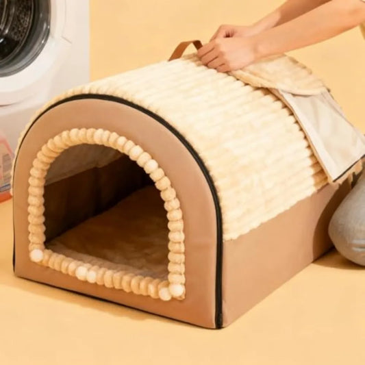 Cat Bed Cave Removable Nest Washable Cat Cave House Tent for Puppies Kittens Small Animals Living Room Bedroom Play Area Apartment