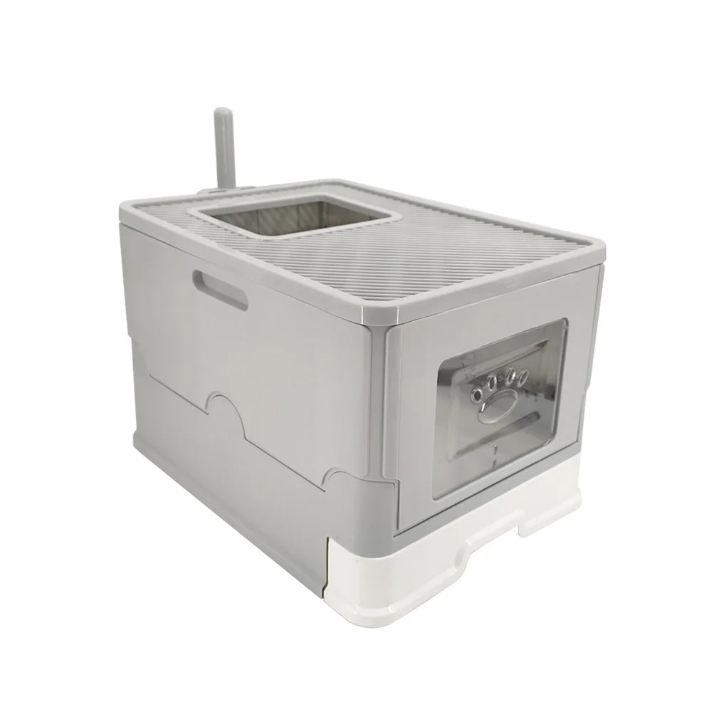 Large Cat Litter Box Kitty Sandbox Cat Litter Box Enclosed Splashproof Cat Tray Toilet Cleaning Basin Supplies Pet Toilet Tray
