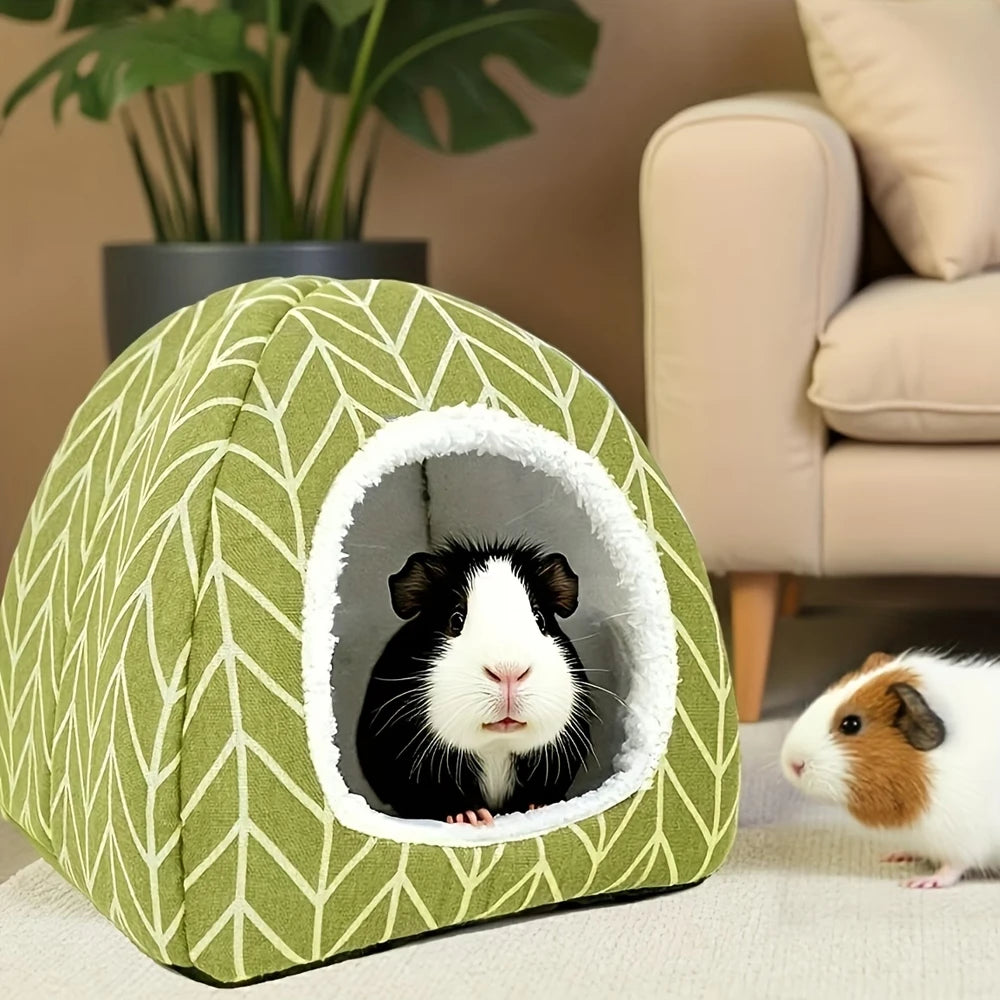 Guinea Pig Hideout Bed Hamster House for Chinchilla Hedgehog Rabbit House Cave Nest Sleeping Bed Cage Small Pet Accessories
