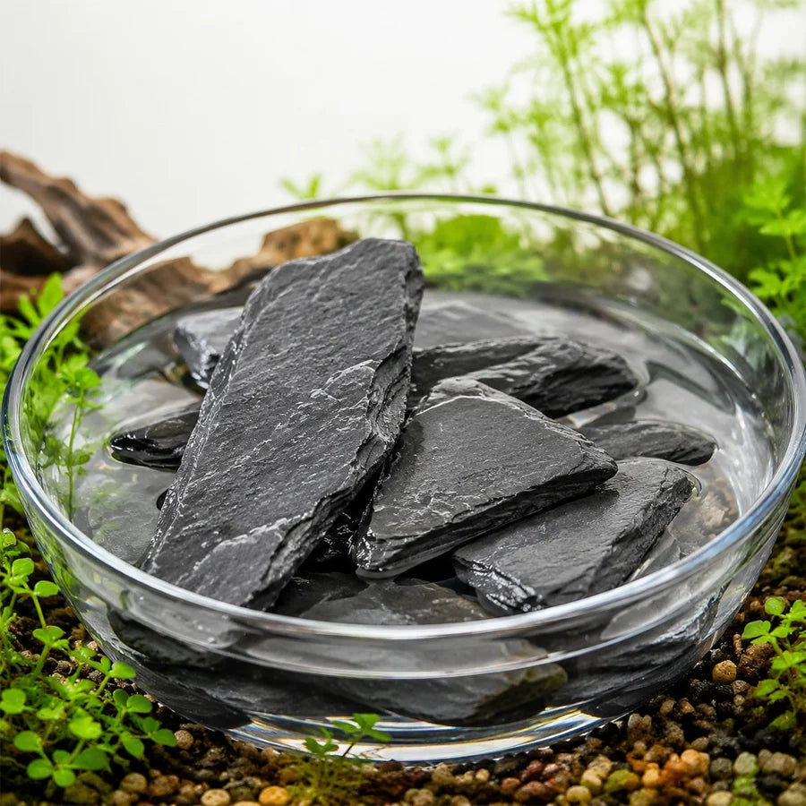 500/1000g Grey Slate Stone Flat Rocks, Irregular Thin Slate Chips, Decorative Stone Slices for Aquarium Landscaping, Garden XJM