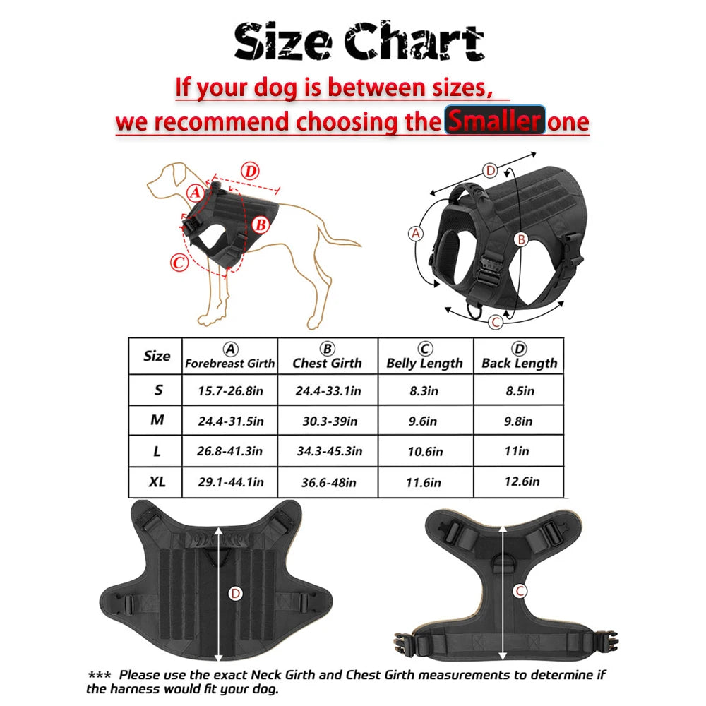 Tactical dog harness for German Shepherd