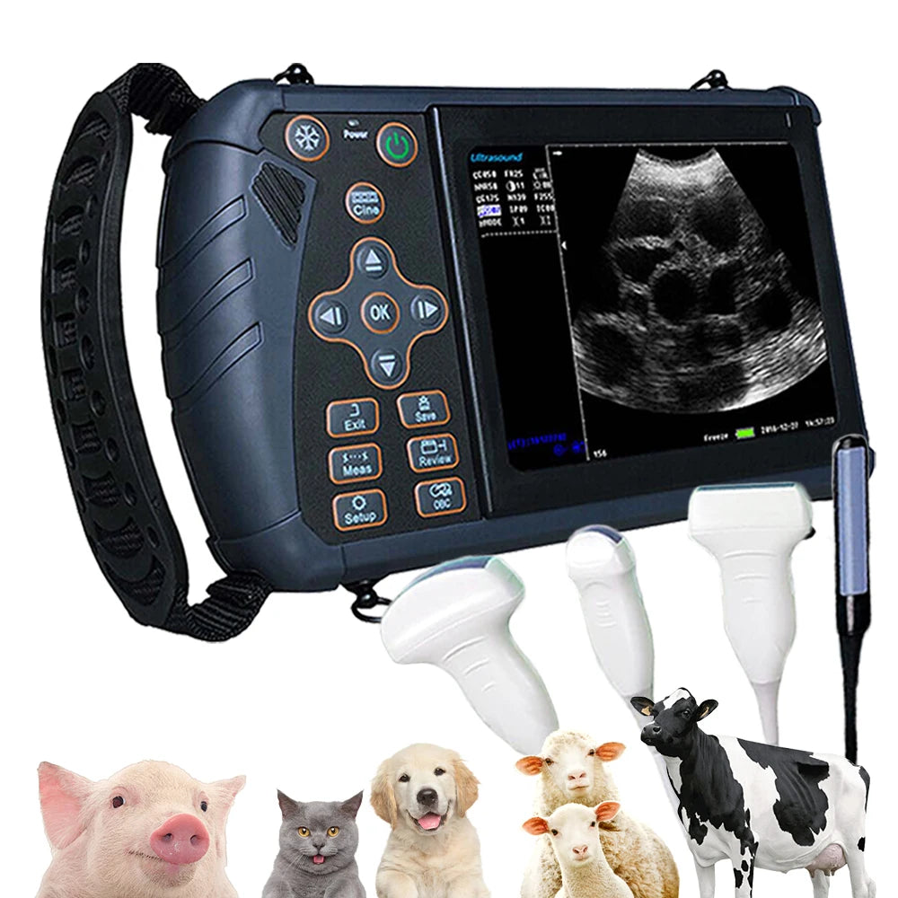 Portable Veterinary Ultrasound Scanner Vet B-Ultra Pregnancy Machine Handheld (B, BB, 4B, B+M, M) for Pig Sheep Cattle Horse Dog