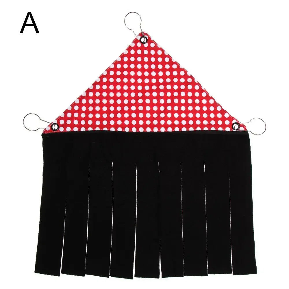 Small Animal Sleeping Bed Pet Tassel Tent Squirrel Hammock Guinea Pig Hideout Hideaway Corner House Hamster Nest