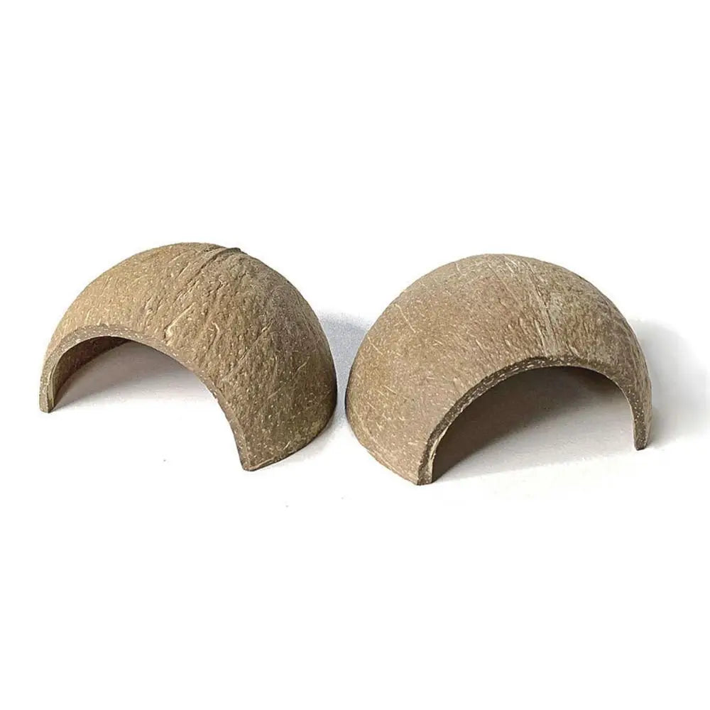 Natural Coconut Shell Coconut Shell Hamster Nest Bite-resistant Small Pet Toy Guinea Pig Hideout Reptile Hide Habitat Hamster