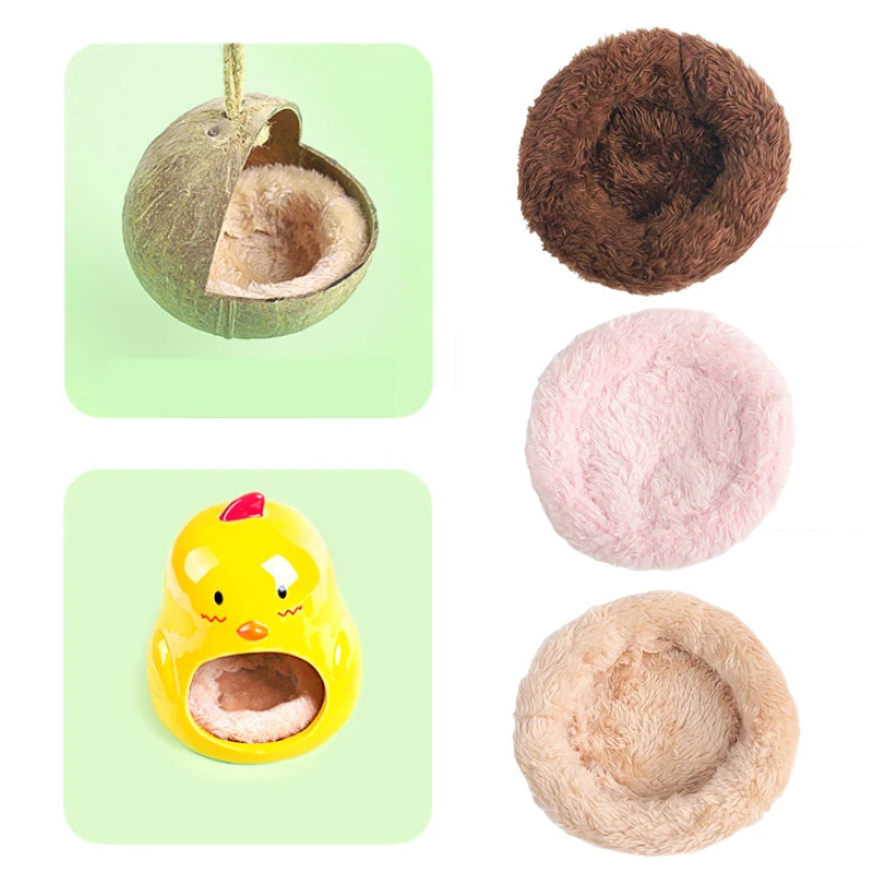 Small Pet Nest Hamster Nest Mat Arctic Velvet Warm Cotton Nest Pad Hamster Hedgehog Dragon Cat Rabbit Pet Mat Guinea Pig Cage