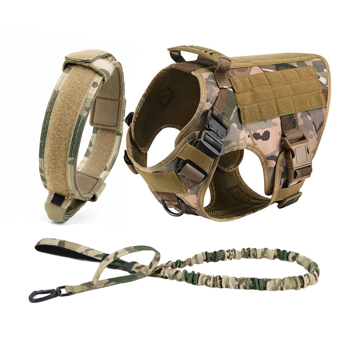 Tactical Dog Harness with Molle Pouches