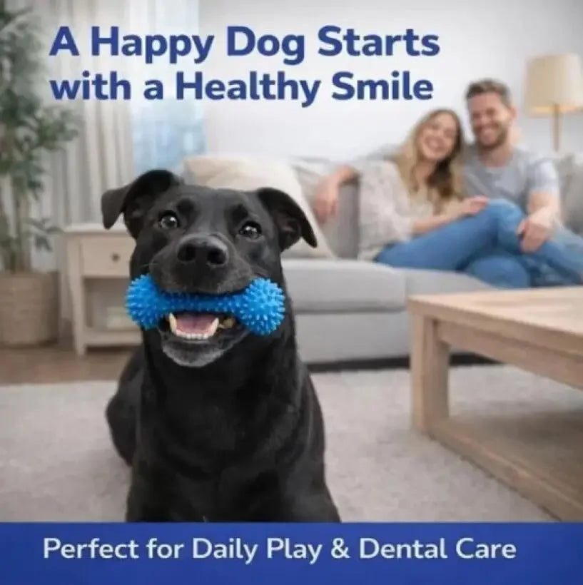 Dual-Action Canine Dental Prop, Dog Dental Chew Toy for Easier Teeth Brushing