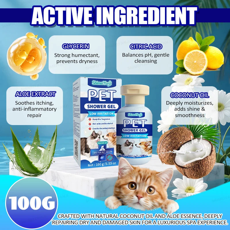 Waterless dry shampoo for cats and dogs; pet grooming and cleaning shampoo; foam; pet supplies