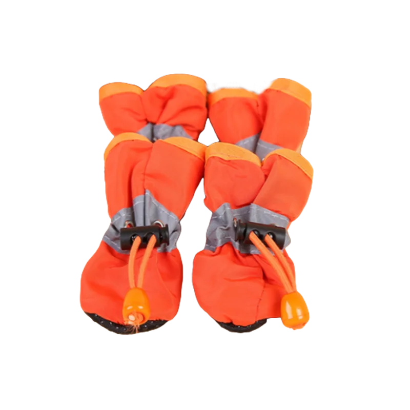 4 PCS Set of Waterproof Pet Dog Shoes, Anti Slip Soft Soled Rain Boots, Kitten Dog Shoes, Puppy Boots, Paw Accessory