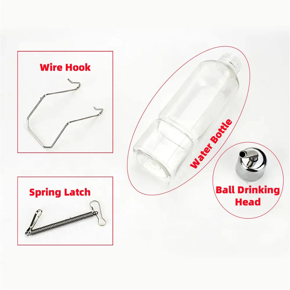 Hamster Rabbit Pet Hanging Automatic Drinking Fountain 180ml/350ml Easy Installation Drinking Bottle for Guinea Pig Squirrel 1Pc