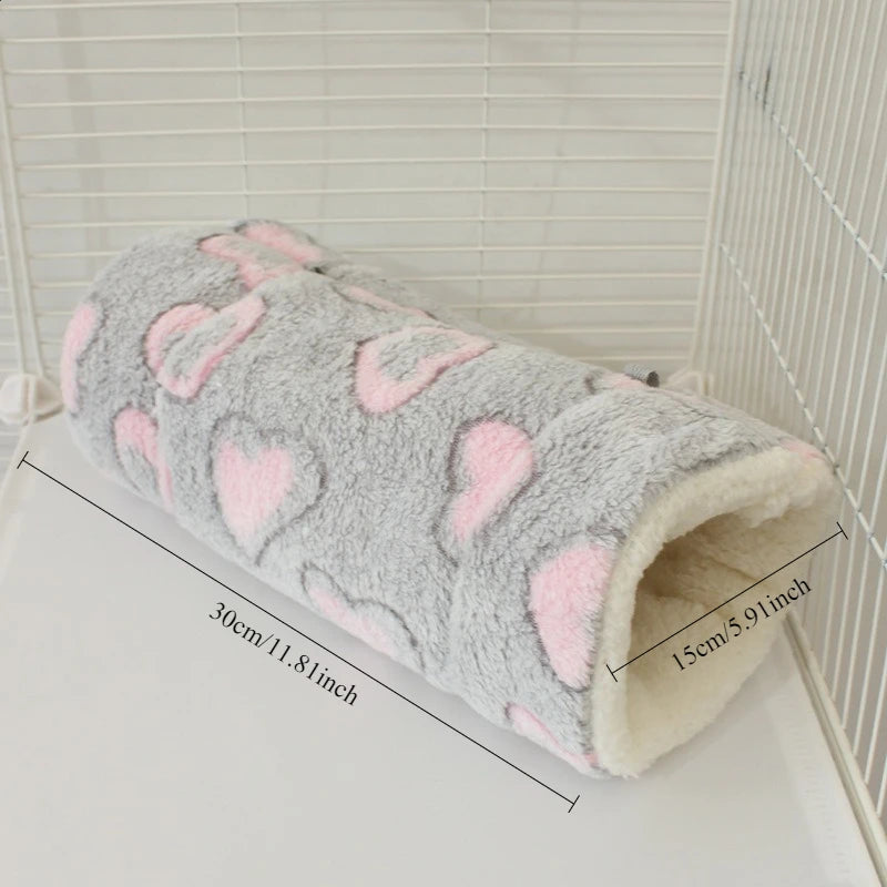Pet Channel Nest Hamster Warm Channel Flower Branch Mouse Sugar Glider Mink Guinea Pig Guinea Pig Ultra-soft Plush Tunnel Nest