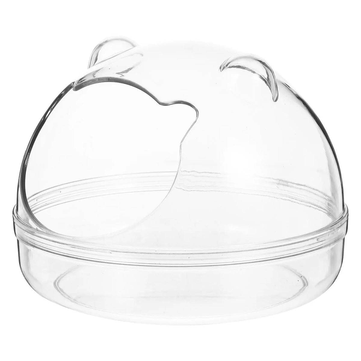 Transparent Plastic Hamster Bath Container Anti Skid Design Small Pet Bathing Tub Guinea Pig Basin Hamster Toilet Grooming
