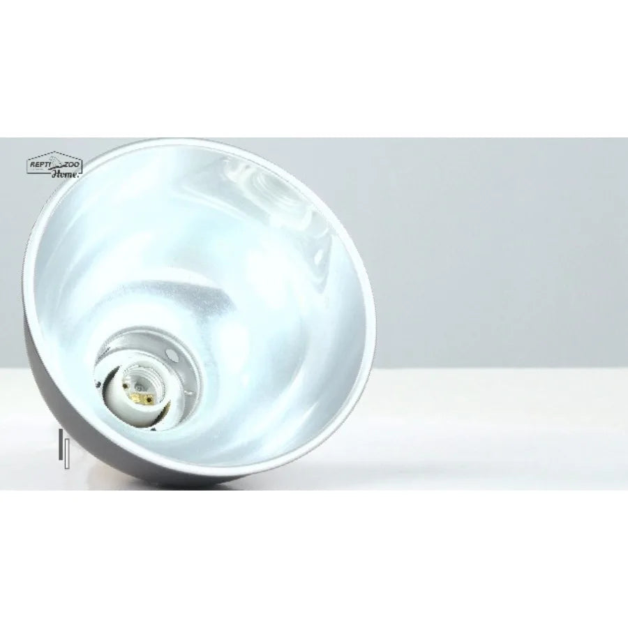 2 Pack Reptile Light Fixture, 8.5in Deep Dome Reptile Heat Lamp Fixture with Switch, Dual Terrarium UVB Basking Light Fixture f