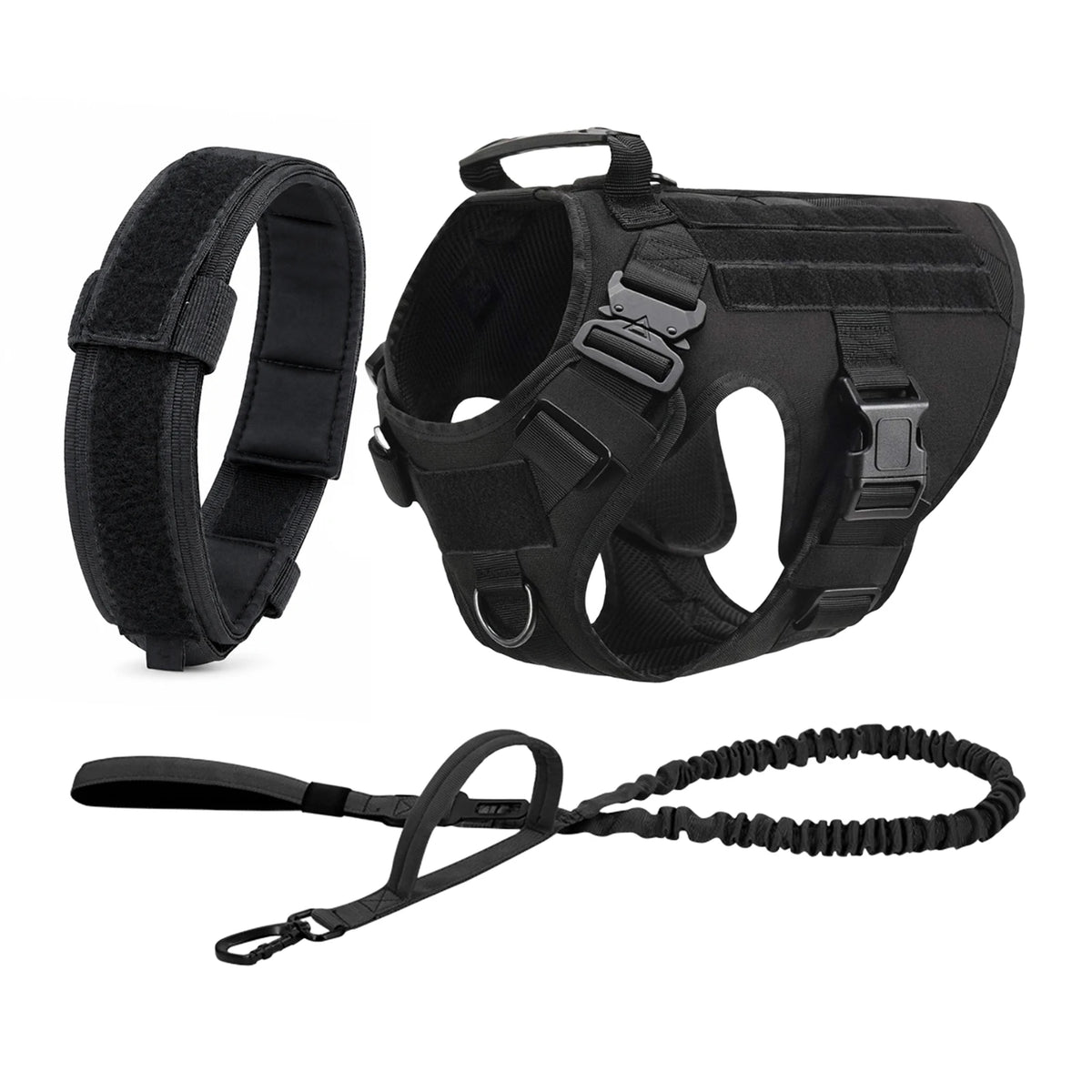 Tactical Dog Harness with Molle Pouches