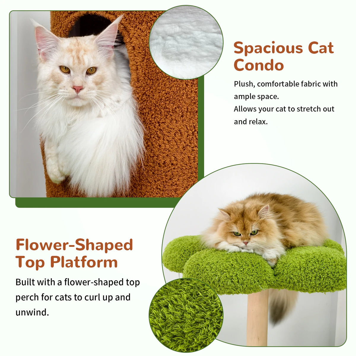 Large Cat Tree Tower Pet Cat Activity Center Scratching Post Cat Condo House Solid Wooden Cat Furniture