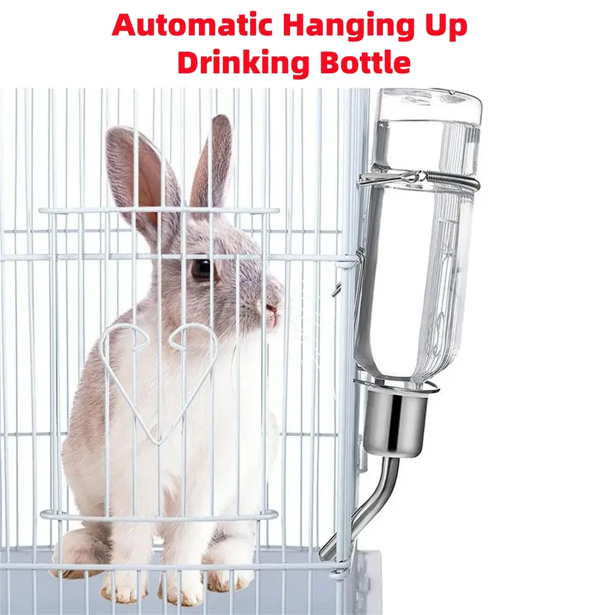 Hamster Rabbit Pet Hanging Automatic Drinking Fountain 180ml/350ml Easy Installation Drinking Bottle for Guinea Pig Squirrel 1Pc