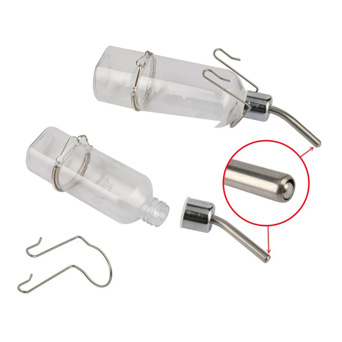 Hamster Rabbit Pet Hanging Automatic Drinking Fountain 180ml/350ml Easy Installation Drinking Bottle for Guinea Pig Squirrel 1Pc