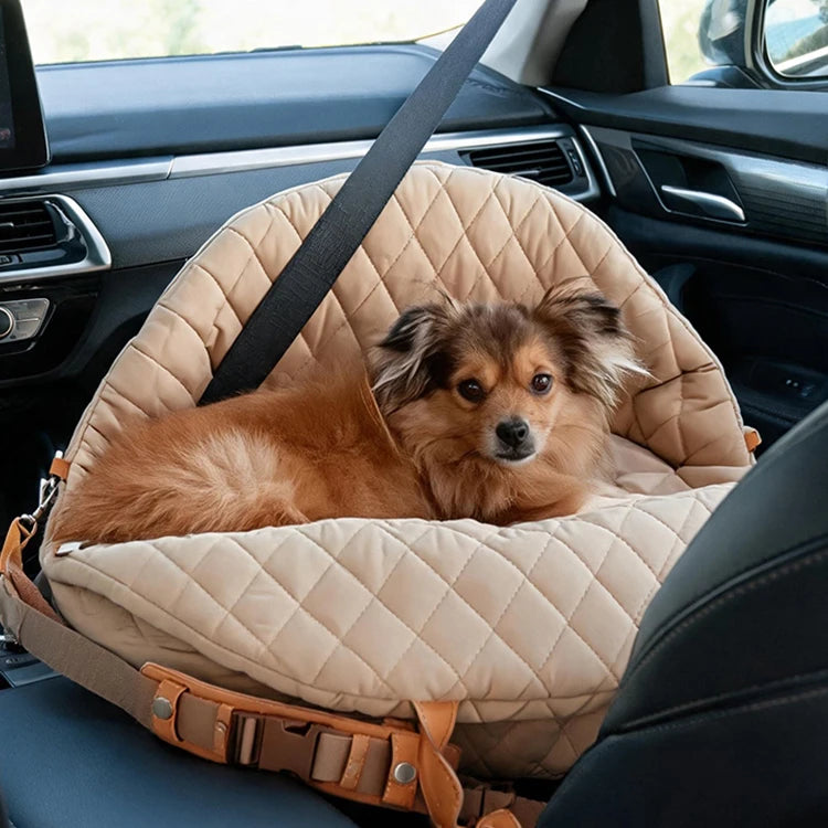 3‑in‑1 Dog Car Booster Seat for Small Dogs, Travel Carrier Car Dog Bed Pet Mat, Washable Cover Non‑Slip Bottom Multifunctional Pet Travel Accessory