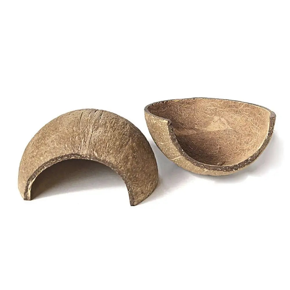Natural Coconut Shell Coconut Shell Hamster Nest Bite-resistant Small Pet Toy Guinea Pig Hideout Reptile Hide Habitat Hamster