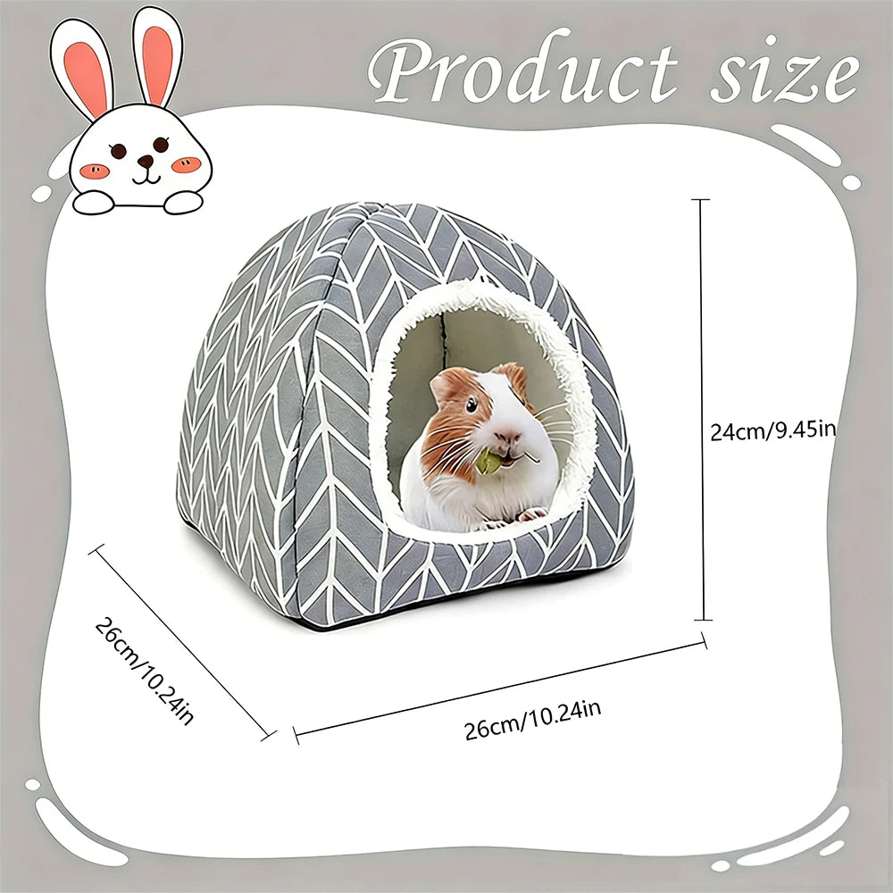Guinea Pig Hideout Bed Hamster House for Chinchilla Hedgehog Rabbit House Cave Nest Sleeping Bed Cage Small Pet Accessories