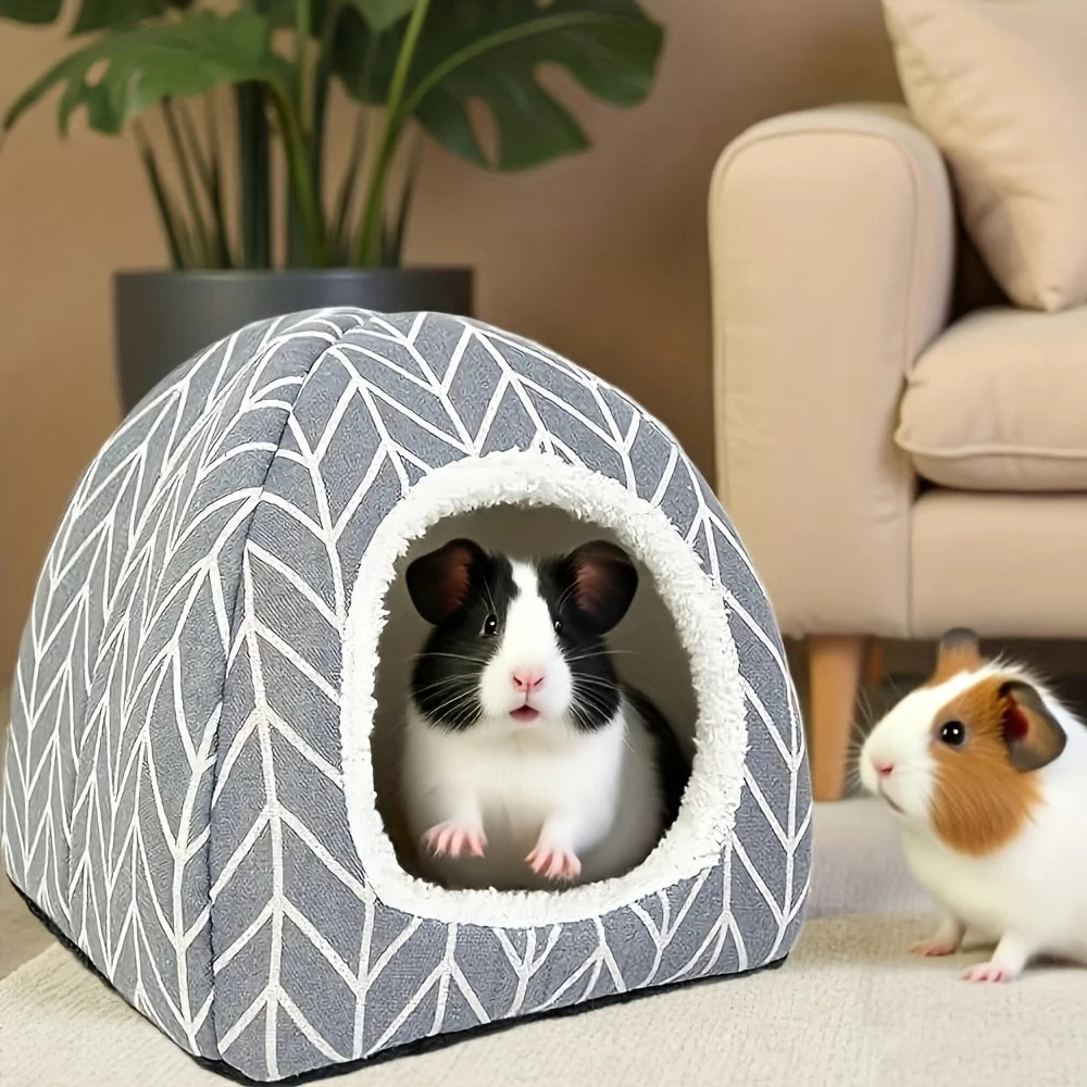 Guinea Pig Hideout Bed Hamster House for Chinchilla Hedgehog Rabbit House Cave Nest Sleeping Bed Cage Small Pet Accessories