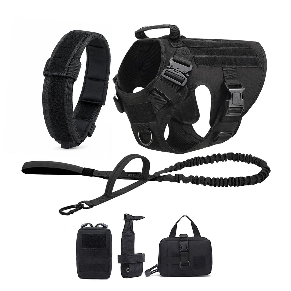 Tactical Dog Harness with Molle Pouches