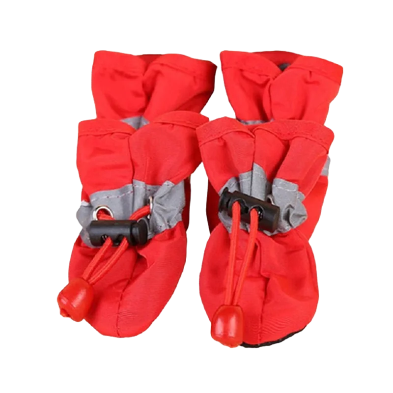 4 PCS Set of Waterproof Pet Dog Shoes, Anti Slip Soft Soled Rain Boots, Kitten Dog Shoes, Puppy Boots, Paw Accessory