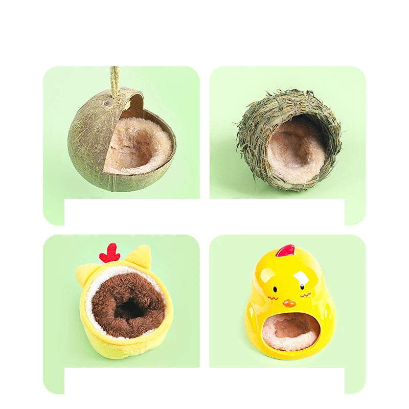 Small Pet Nest Hamster Nest Mat Arctic Velvet Warm Cotton Nest Pad Hamster Hedgehog Dragon Cat Rabbit Pet Mat Guinea Pig Cage