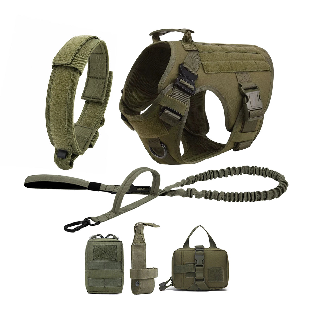 Tactical Dog Harness with Molle Pouches
