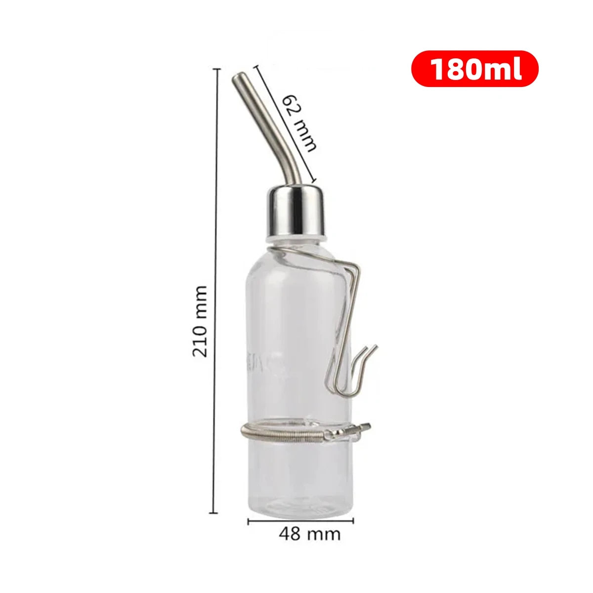 Hamster Rabbit Pet Hanging Automatic Drinking Fountain 180ml/350ml Easy Installation Drinking Bottle for Guinea Pig Squirrel 1Pc