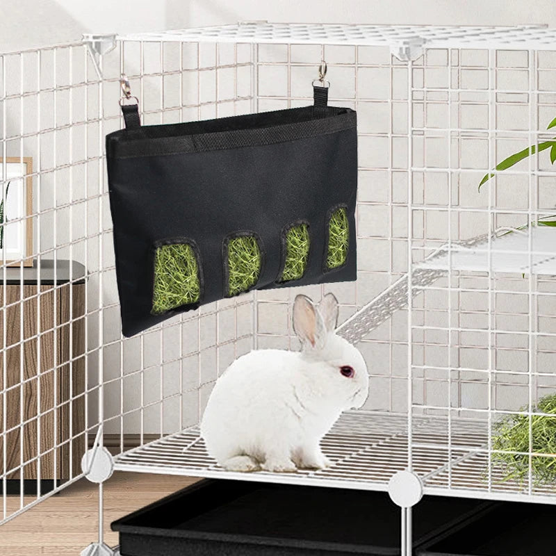 Oxford Pet Hay Bag Large-capacity Hamster Guinea Pig Feeding Bag Rabbit Chinchilla Hay Feeder Storage Bag for Small Animal D9133