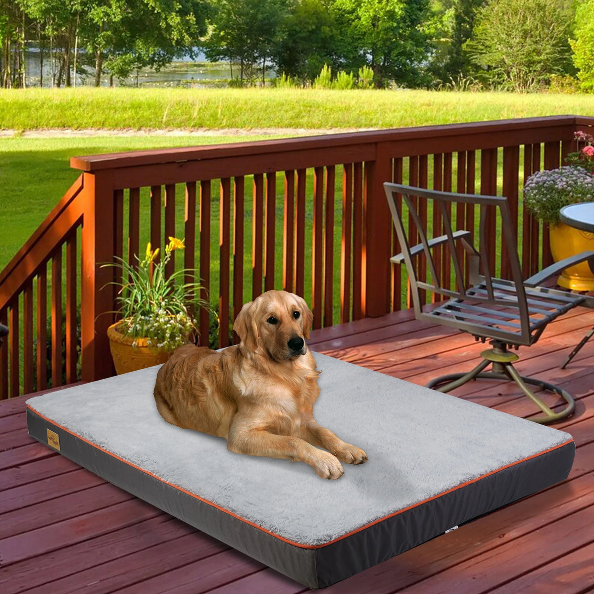 Large Orthopedic Dog Bed with Memory Foam and Washable Cover