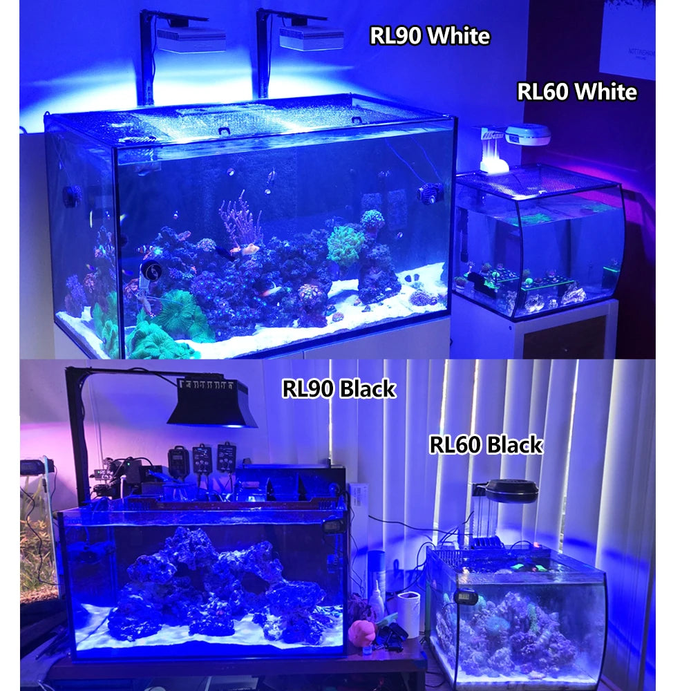 PopBloom-Marine Aquarium Light 60W/100W, Reef Aquarium LED Lamp for 30-70cm Reef Coral SPS LPS Saltwater Tank