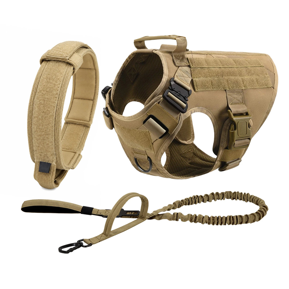 Tactical Dog Harness with Molle Pouches