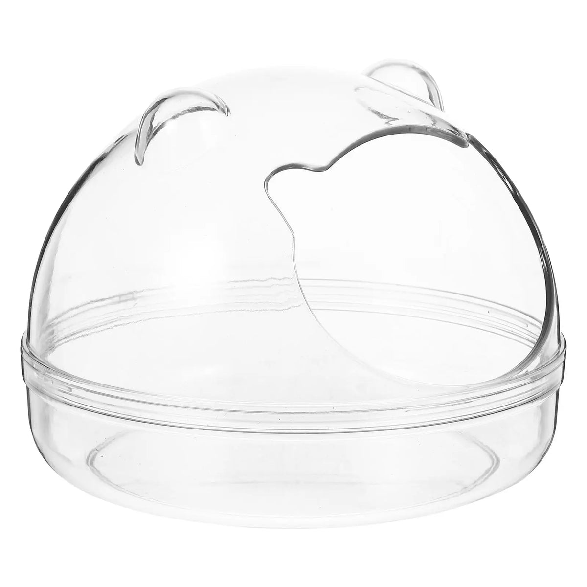 Transparent Plastic Hamster Bath Container Anti Skid Design Small Pet Bathing Tub Guinea Pig Basin Hamster Toilet Grooming
