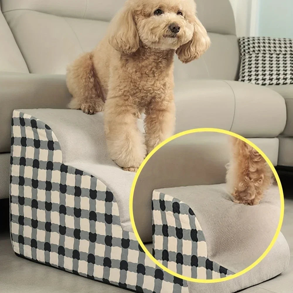 Pet Ramp High Density Foam Dog Secure Stairs Dog Gate Non-Slip Pet Steps for Older Dogs pet with Joint Pain Sofa Bed Ladder