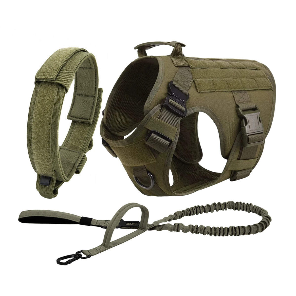 Tactical Dog Harness with Molle Pouches