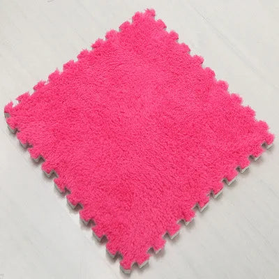 Soft Plush Warm Carpet Baby Play Mat Baby Bedroom Patchwork Carpet EVA Foam Interlocking Sports Floor Tiles Baby Warm Game Mat