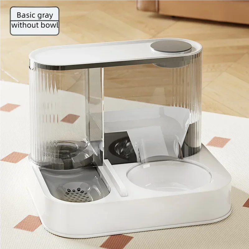 2 in 1 Gravity Pet Feeder Water Fountain Large Capacity Food Water Dispenser Pet Bowl Set for Cats Dogs Puppies Kittens
