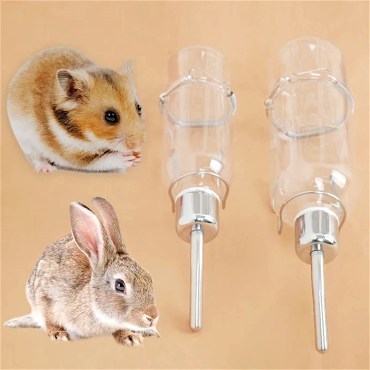 Hamster Rabbit Pet Hanging Automatic Drinking Fountain 180ml/350ml Easy Installation Drinking Bottle for Guinea Pig Squirrel 1Pc