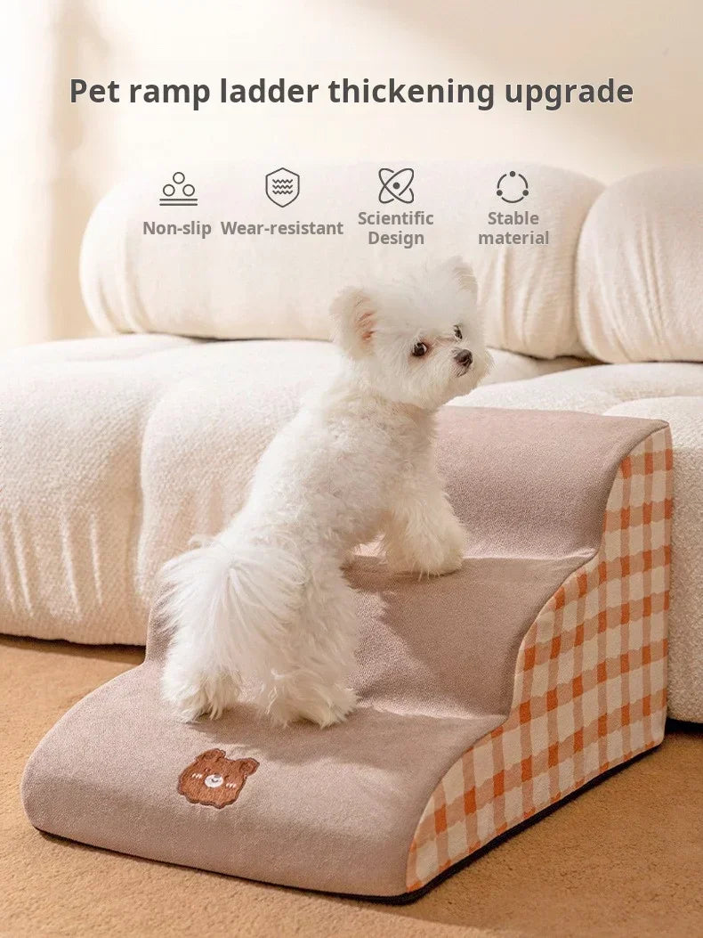 Pet Ramp High Density Foam Dog Secure Stairs Dog Gate Non-Slip Pet Steps for Older Dogs pet with Joint Pain Sofa Bed Ladder