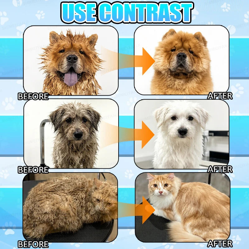 Waterless dry shampoo for cats and dogs; pet grooming and cleaning shampoo; foam; pet supplies