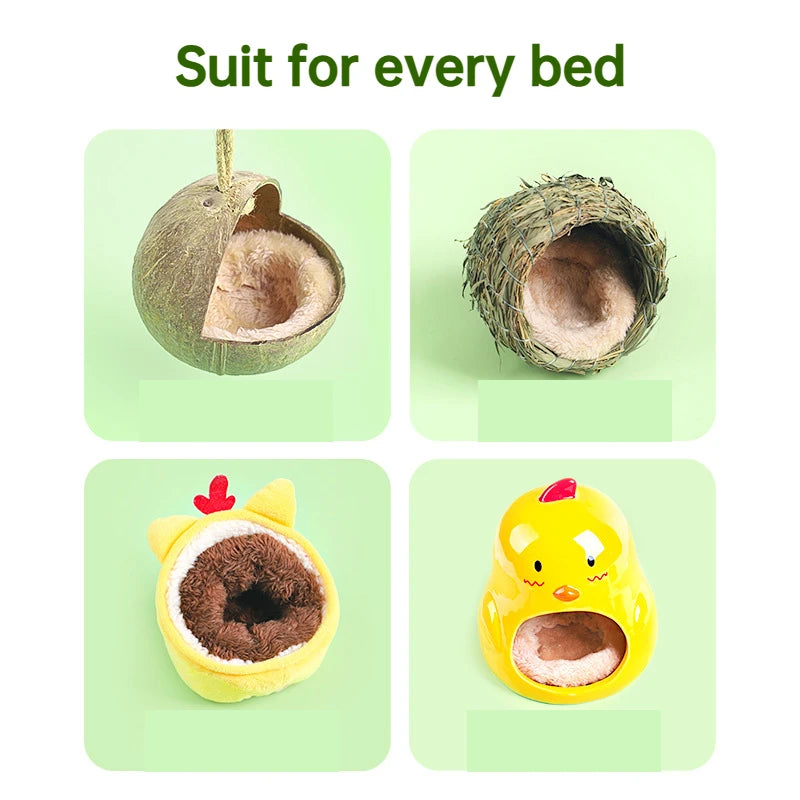 Small Pet Nest Hamster Nest Mat Arctic Velvet Warm Cotton Nest Pad Hamster Hedgehog Dragon Cat Rabbit Pet Mat Guinea Pig Cage