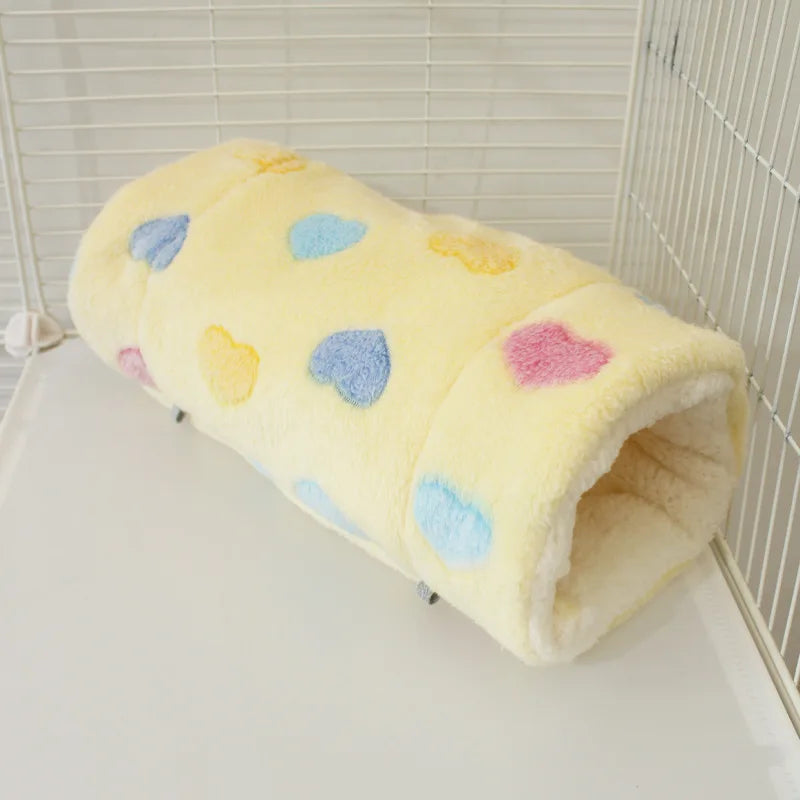 Pet Channel Nest Hamster Warm Channel Flower Branch Mouse Sugar Glider Mink Guinea Pig Guinea Pig Ultra-soft Plush Tunnel Nest