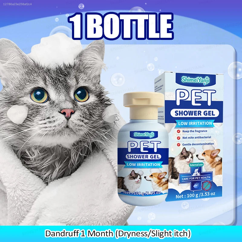 Waterless dry shampoo for cats and dogs; pet grooming and cleaning shampoo; foam; pet supplies