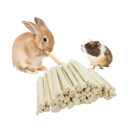 500g Sweet Bamboo Chew Sticks for Rabbits , Bunny Molar Treats Snack for Small Animals Hamsters Chinchillas Guinea Pigs Chew Toy